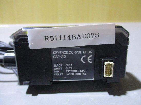 中古 KEYENCE CMOS LASER SENSOR GV-22/GV-H130 レーザセンサ セット