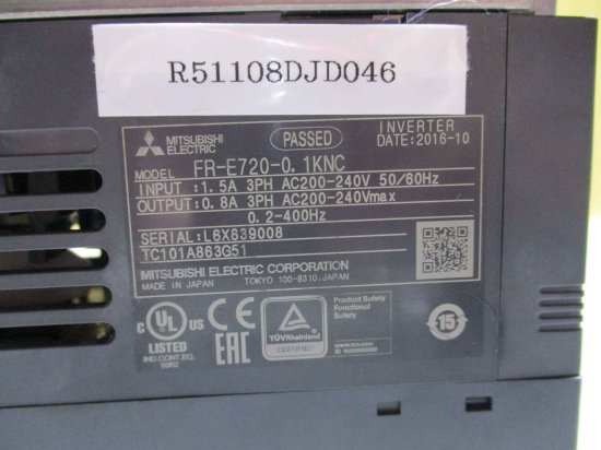 中古 MITSUBISHI FR-E720-0.1KNC インバ ータ 1.5A AC200-240V - growdesystem