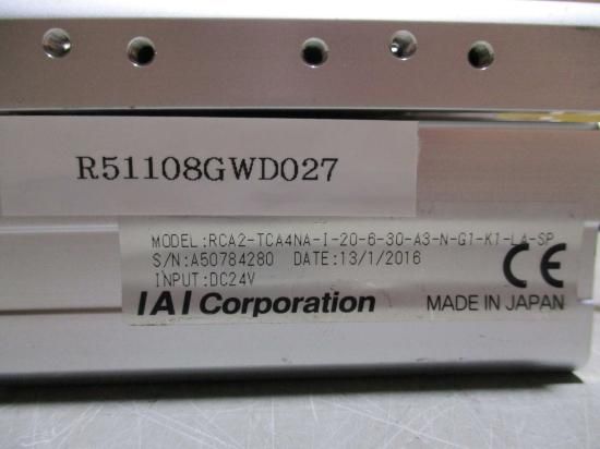 中古 IAI RCA2-TCA4NA-I-20-6-30-A3-N-G1-K1-LA-SP ロボシリンダ テーブルタイプ 2個 -  growdesystem