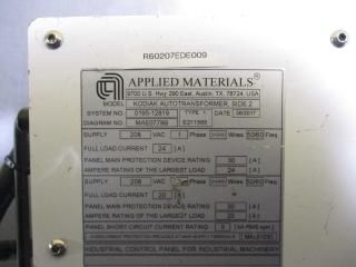 Applied Materials E211565 Enclosure Assy Box Transformer 0195-12819 