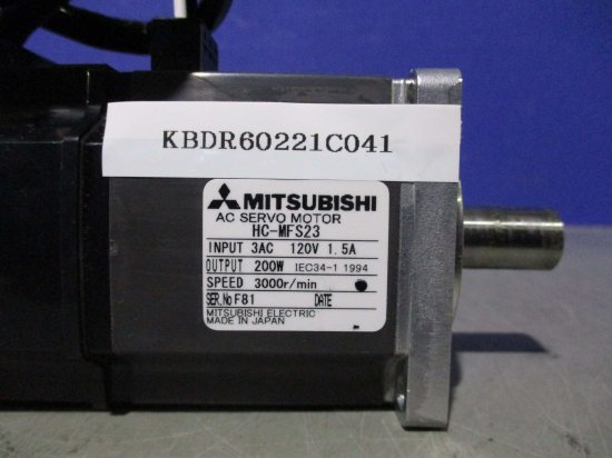 中古MITSUBISHI HC-MFS23 200W ACサーボモーター - growdesystem