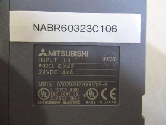 中古 MITSUBISHI INPUT UNIT QX42 入力ユニット 4個 - growdesystem