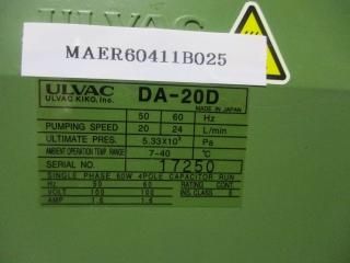  ULVAC diaphragm pump DA-20D եݥ