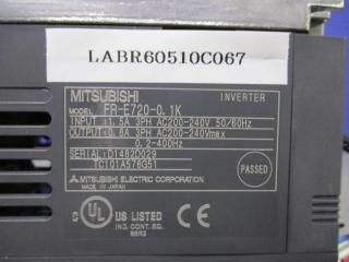  MITSUBISHI INVERTER FR-E720-0.1K С 200V