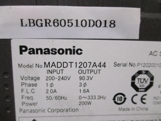  PANASONIC AC SERVO DRIVER MADDT1207A44 200W