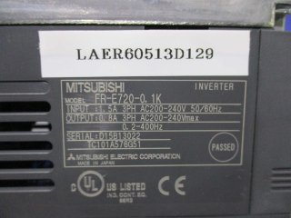 MITSUBISHI INVERTER FR-E720-0.1K С 200V