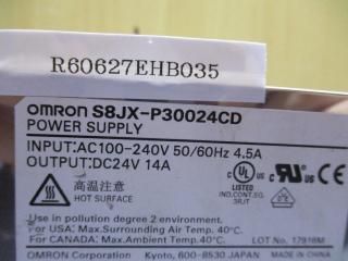  OMRON POWER SUPPLY S8JX-P30024CD AC100-240V DC24V