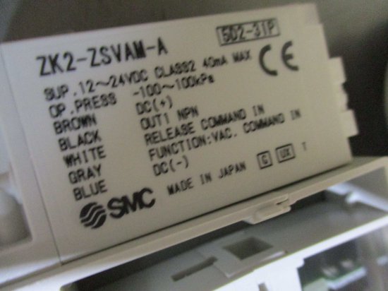 新古 SMC ZK2C15K5QW-06 / ZK2-ZSVAM-A 真空ユニット エジェクタシステム - growdesystem