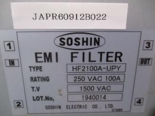  SOSHIN HF2100A-UPY EMI FILTER