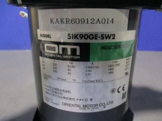  ORIENTAL MOTOR INDUCTION MOTOR 5IK90GE-SW2/GEAR HEAD 5GE9S