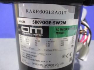  ORIENTAL MOTOR AC MAGNETIC BRAKE MOTOR 5IK90GE-SW2M/GEAR HEAD 5GE30S
