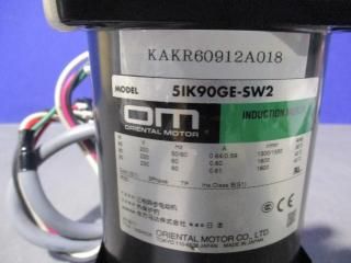  ORIENTAL MOTOR INDUCTION MOTOR 5IK90GE-SW2/GEAR HEAD 5GE9S