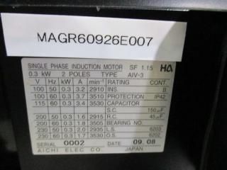 AICHI ELEC SINGLE PHASE INDUCTION MOTOR AIV-3/ANEST IWATA OILFREE SCROLL VACUUM PUMP DVSL-100C 