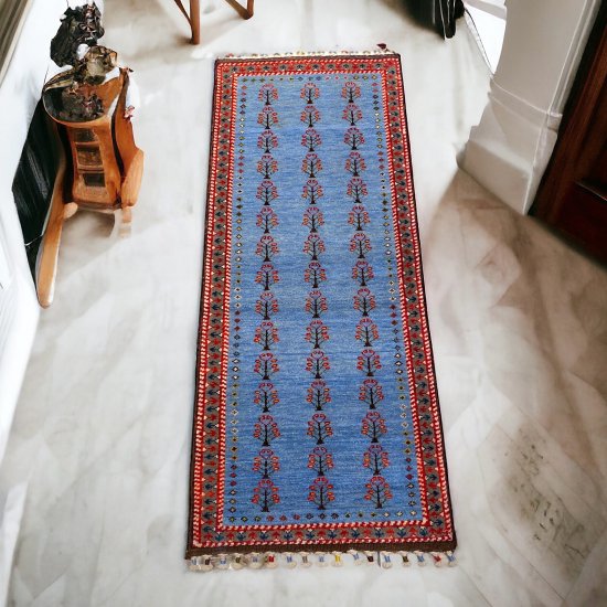 手織りトルコ絨毯 ランナーラグ 158×64cm Handmade Turkish Carpet Runner Rug TRR001 -  labirent