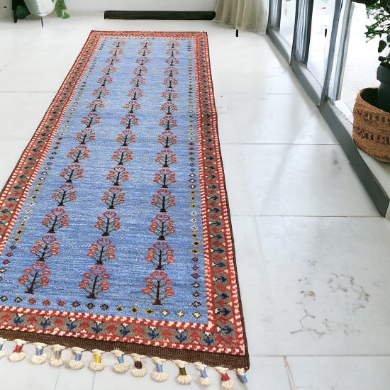 手織りトルコ絨毯 ランナーラグ 158×64cm Handmade Turkish Carpet Runner Rug TRR001 -  labirent