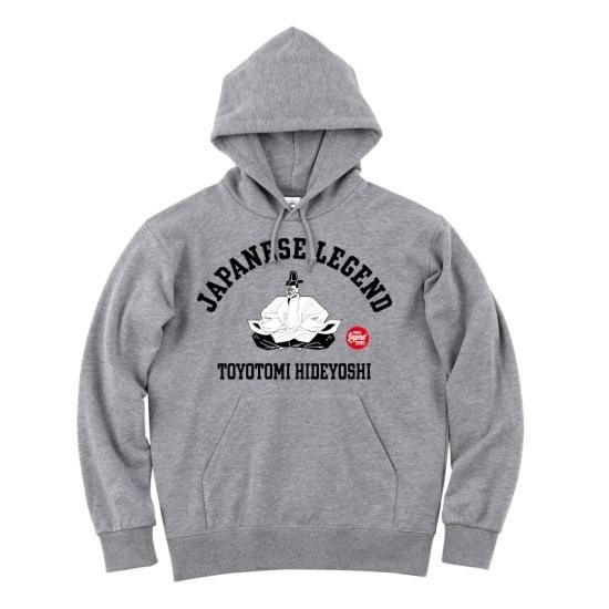 JAPANESE LEGEND 豊臣秀吉 TOYOTOMI HIDEYOSHI プルパーカー ヘザーグレー JAPANESE LEGEND 豊臣秀吉 TOYOTOMI HIDEYOSHI プルパーカー ヘザーグレー