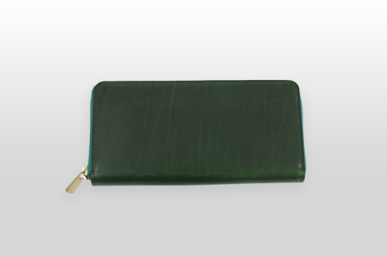 <img class='new_mark_img1' src='https://img.shop-pro.jp/img/new/icons1.gif' style='border:none;display:inline;margin:0px;padding:0px;width:auto;' />Natural vegetable tan “Roundzip Long Wallet”(Green)