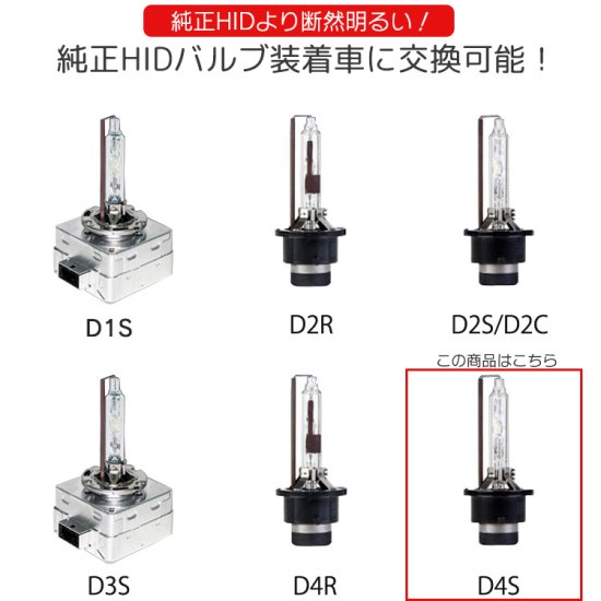 純正交換用HIDバルブ 色選択可能 D4S TOYOTA