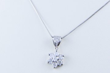 168番 天然ダイヤモンド ネックレス 0.5ｃｔ プラチナ ダイヤ 40cm