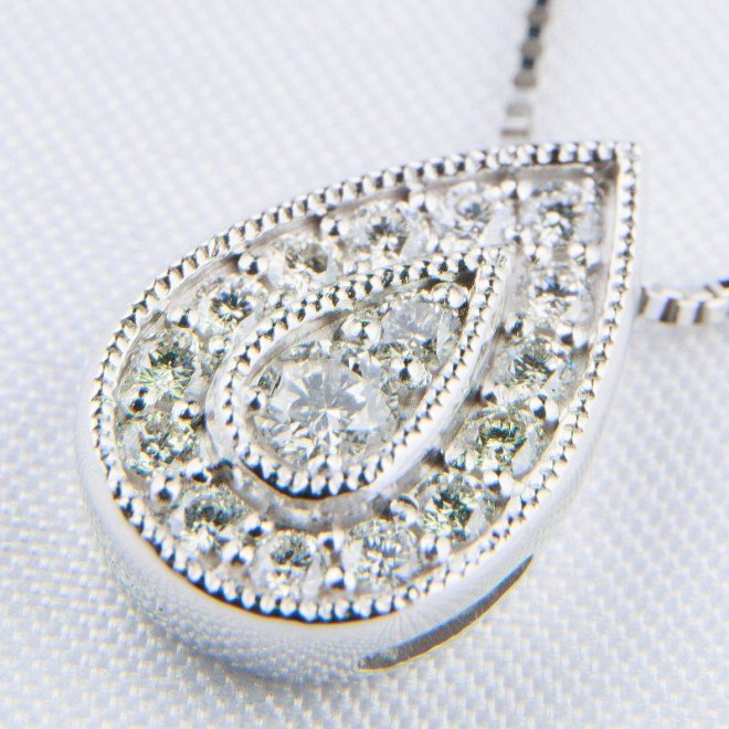 159番 天然ダイヤモンド ネックレス 0.3ｃｔ プラチナ ダイヤ 45cm