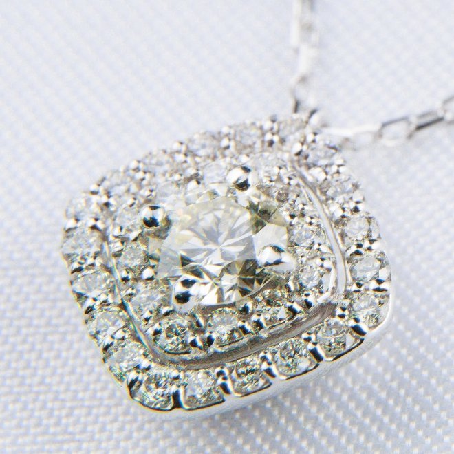 166番　天然ダイヤモンド　ネックレス　0.38ｃｔ　プラチナ　ダイヤ　40cm　受注生産 - JEWELRY SHOP ETERNITY