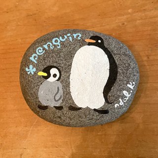 栗乃木ハルミの石のアート「penguins」の商品画像