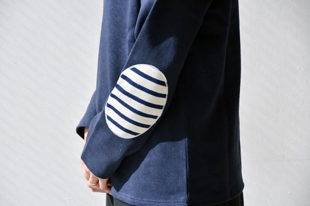 セントジェームス ウエッソン エルボーパッチ T6 肘当て 生成りネイビー DSCF8742_1600x.jpg?v=1729244698