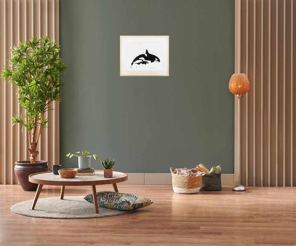 Orca Whale with Baby | クリスチャン・ラッセン | アート・オブ