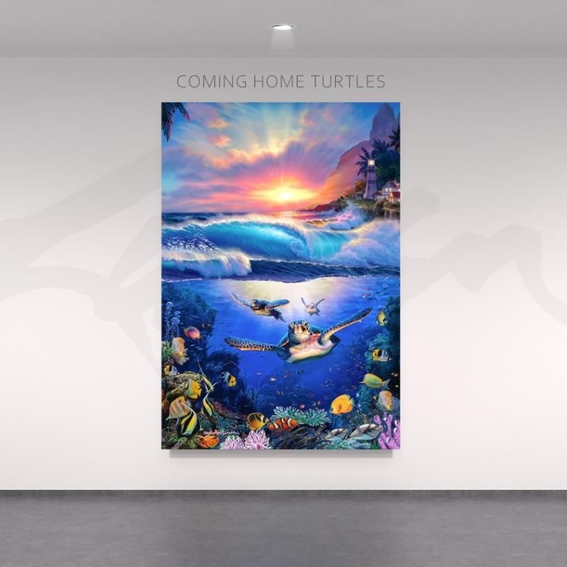 COMING HOME TURTLES | クリスチャン・ラッセン | アート・オブ COMING HOME TURTLES | クリスチャン・ラッセン | アート・オブ