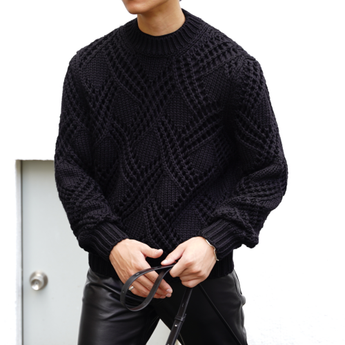 LS LACE KNIT SWEATER