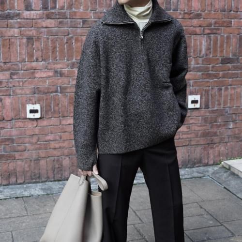 ZIP PULL SWEATER 