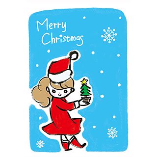 ポストカード【メリークリスマス！】* いちの うたは