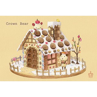 ポストカード【Crown Bear お菓子の家】*Tea Drop