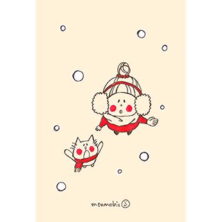 ポストカード【初雪】* monmobis