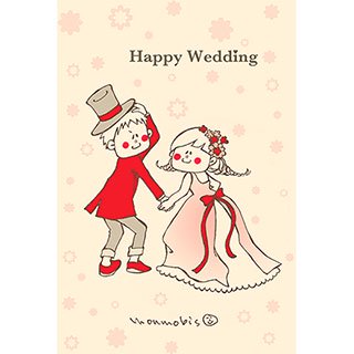 ポストカード【Happy Wedding】* monmobis