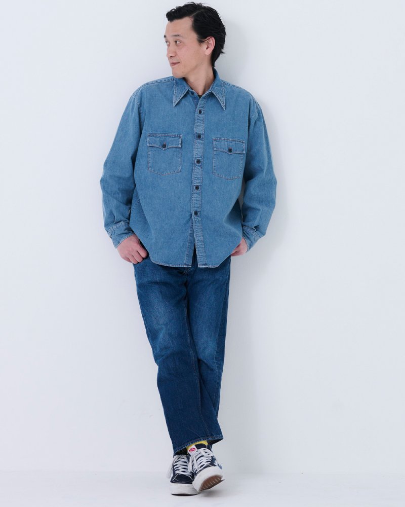 W/W SHIRTS DENIM 'USED' - bag'n'noun necessary or unnecessary バッグンナウン  ネセサリーオアアンネセサリー