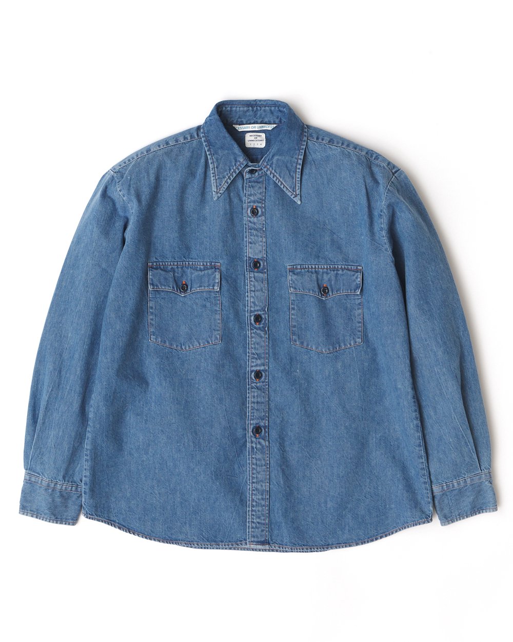 W/W SHIRTS DENIM 'USED' - bag'n'noun necessary or unnecessary バッグンナウン  ネセサリーオアアンネセサリー