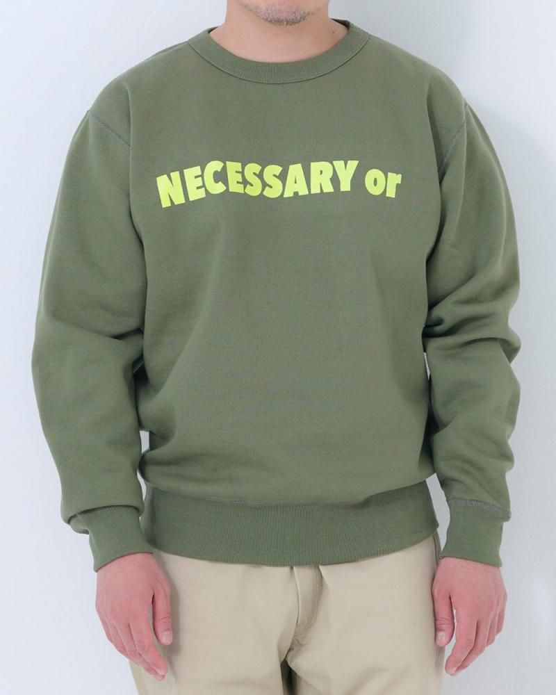 NECESSARY or UNNECESSARY スウェット 47-13-176 NOUN SWEAT PARKA - bag'n'noun necessary or unnecessary