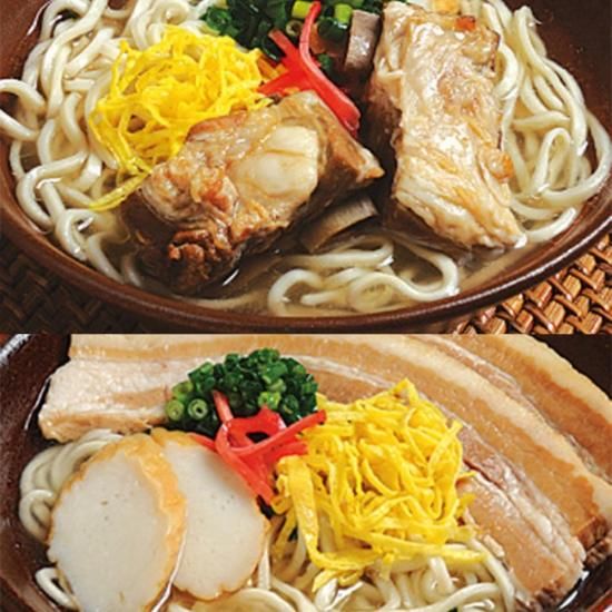 美ら花＞沖縄そば（ソーキ3食・三枚肉2食） 5食セット