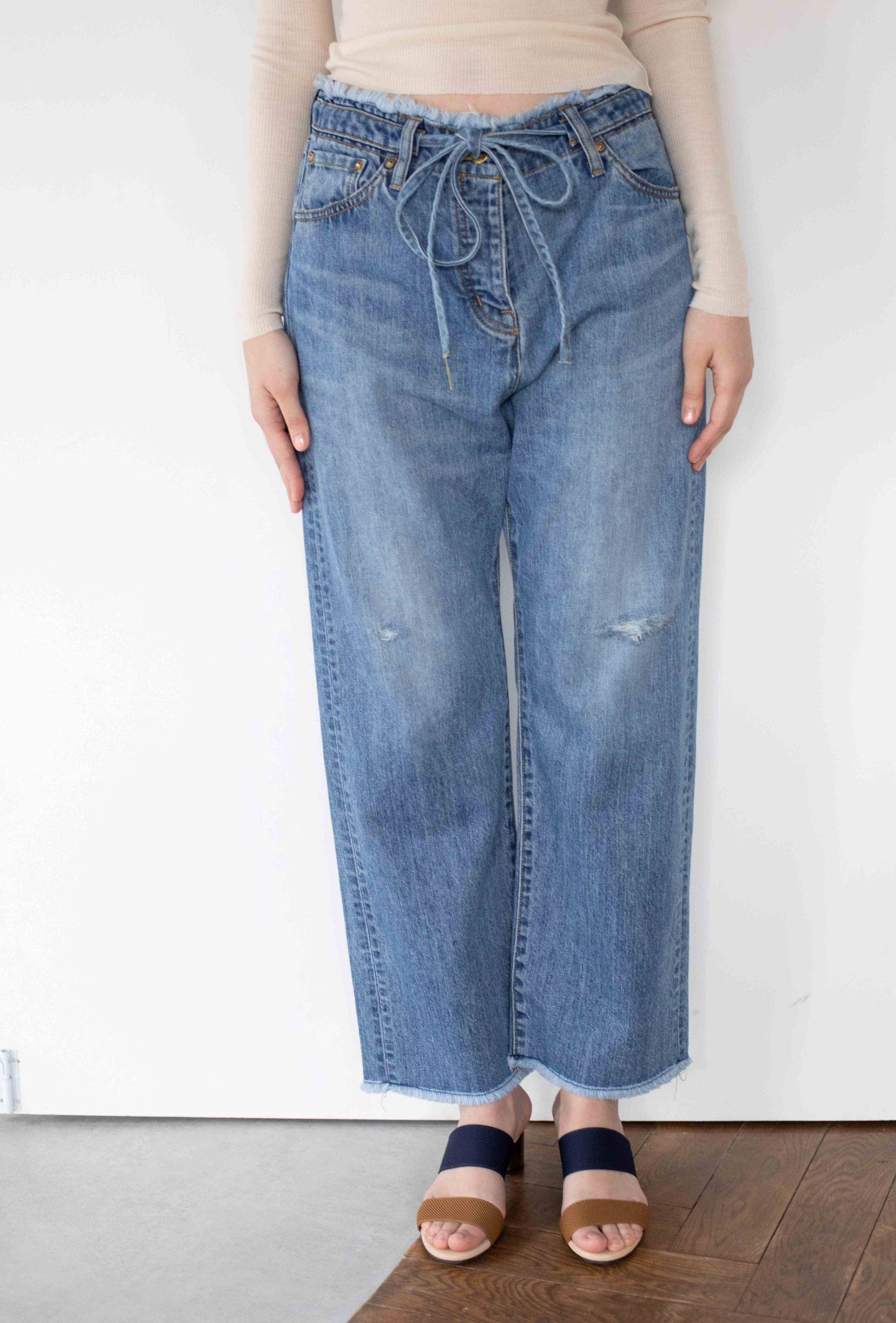 DAMAGE STRAIGHT DENIM PANTS - CaRouseLamBRa｜ケラウズランブラ