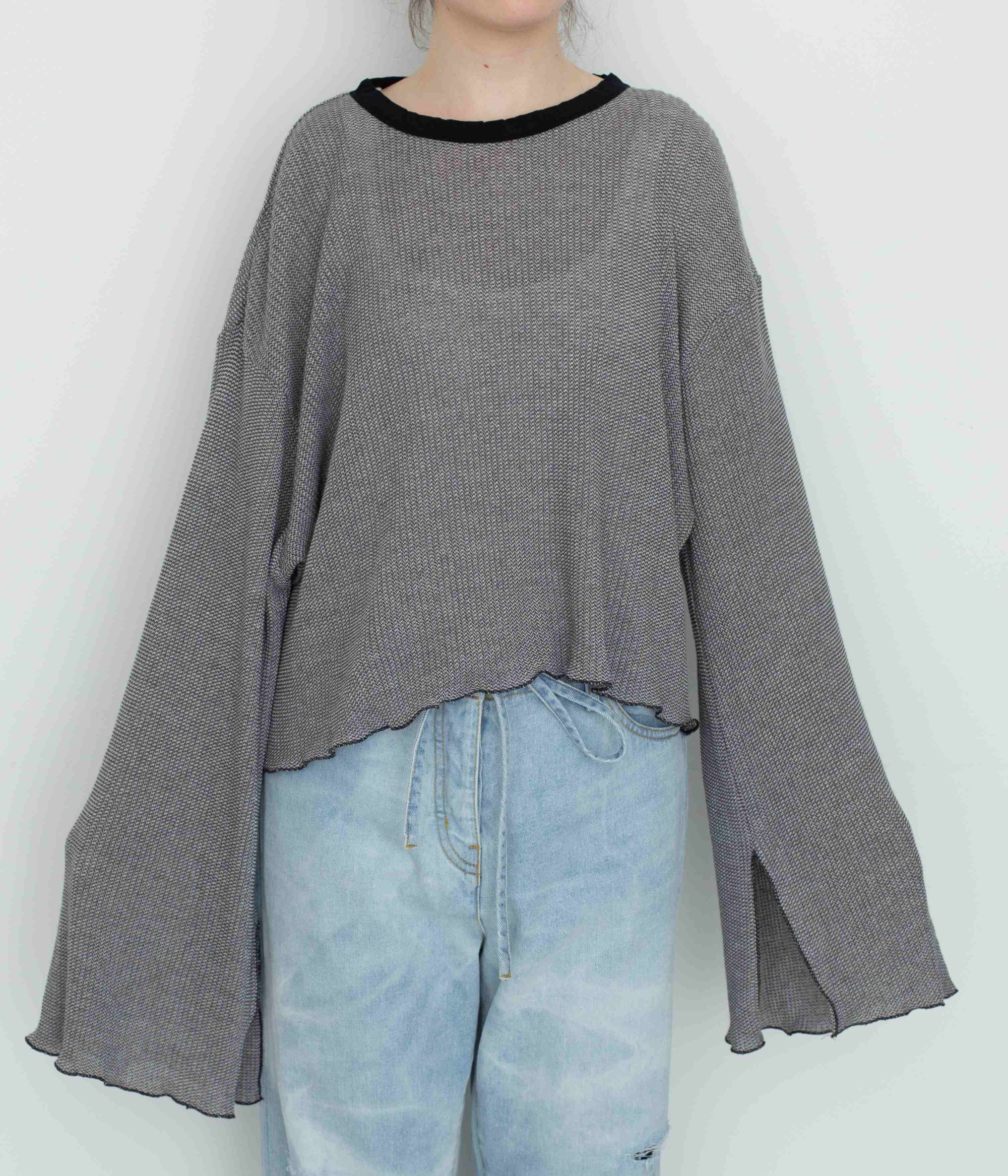 GAUZE RIB LONG LOOSE SLV T - CaRouseLamBRa｜ケラウズランブラ