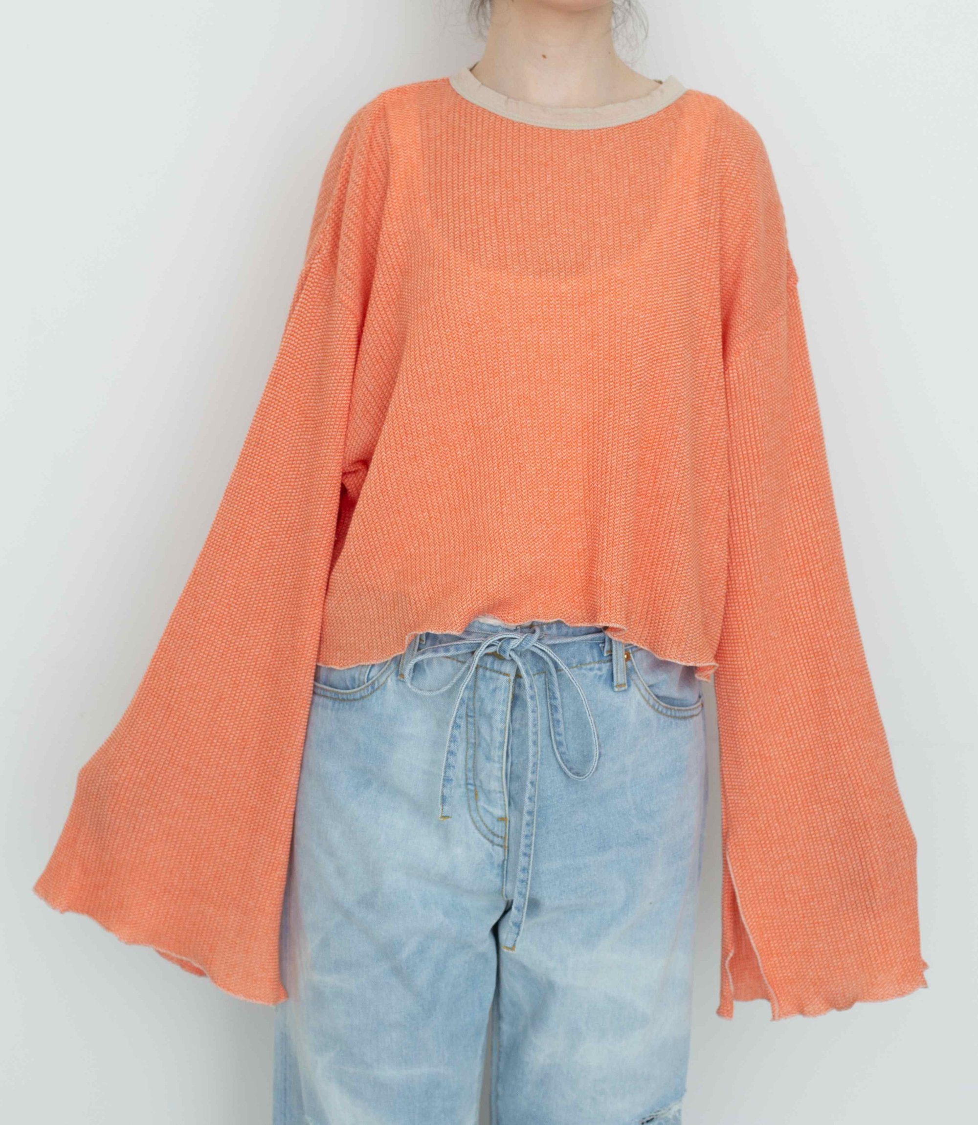 GAUZE RIB LONG LOOSE SLV T - CaRouseLamBRa｜ケラウズランブラ