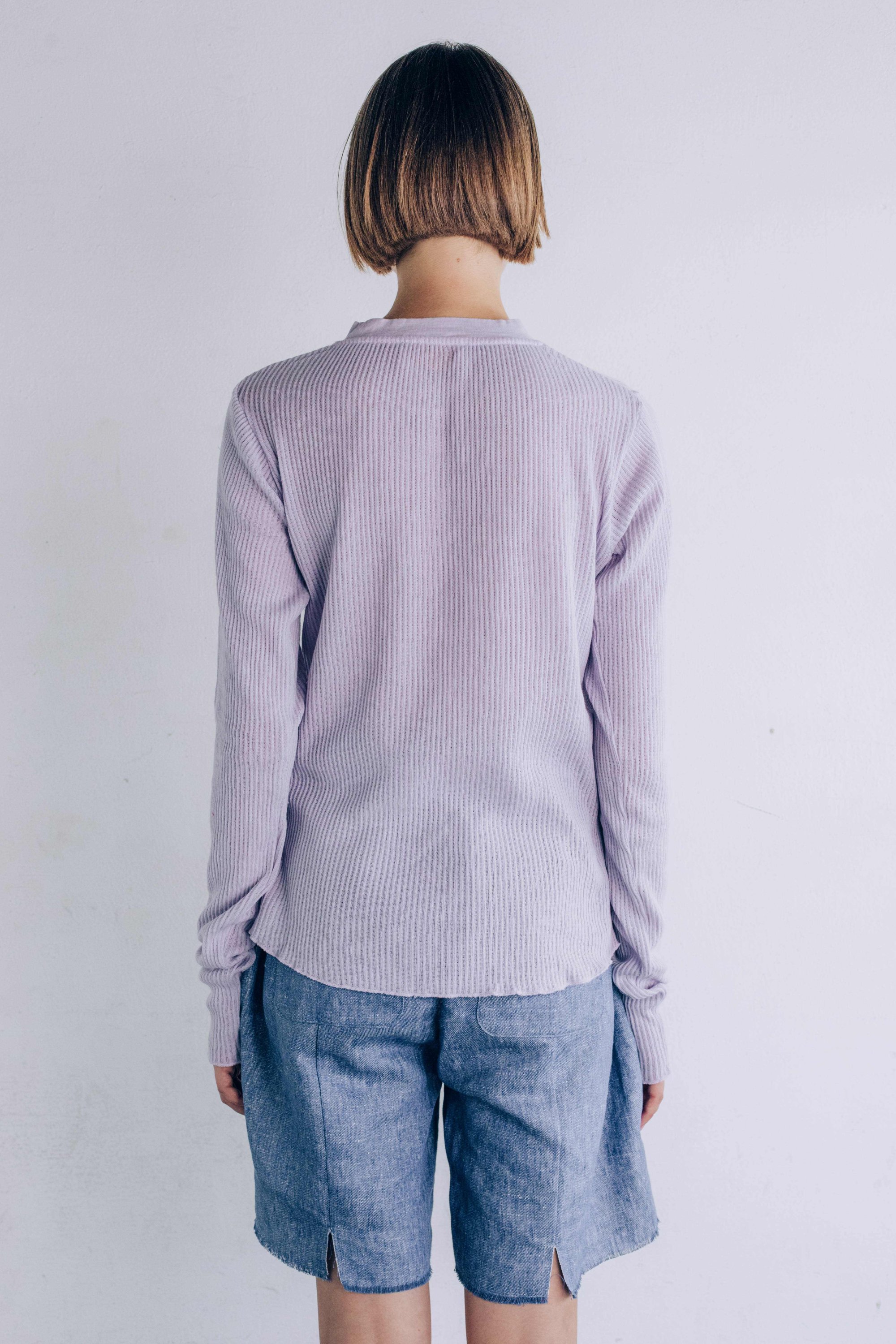 ORGANIC COTTON GAUZE RIB LS CREW - CaRouseLamBRa｜ケラウズランブラ