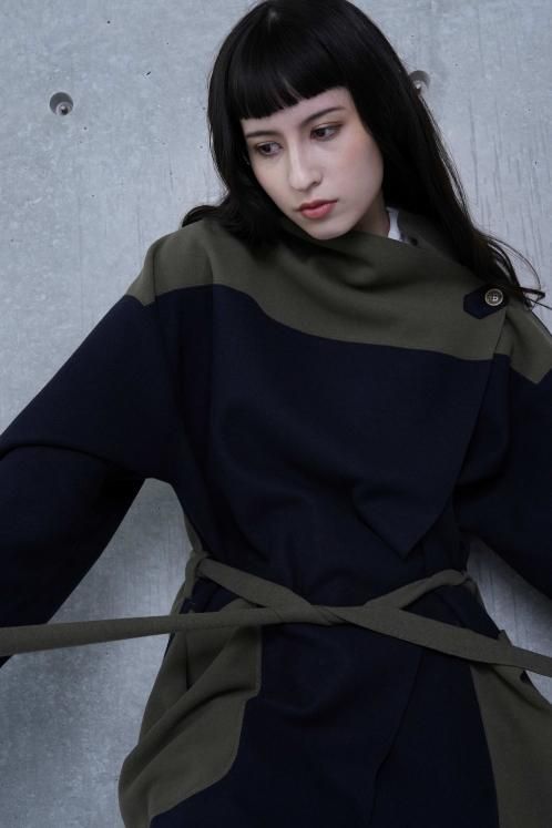 SHEEP DOUBLE FACE MILITARY COAT