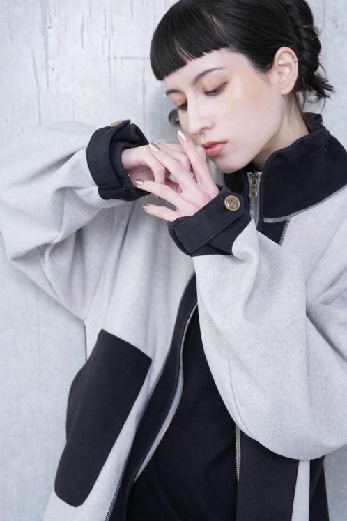 SHEEP DOUBLE FACE STANDUP SMOCK JK