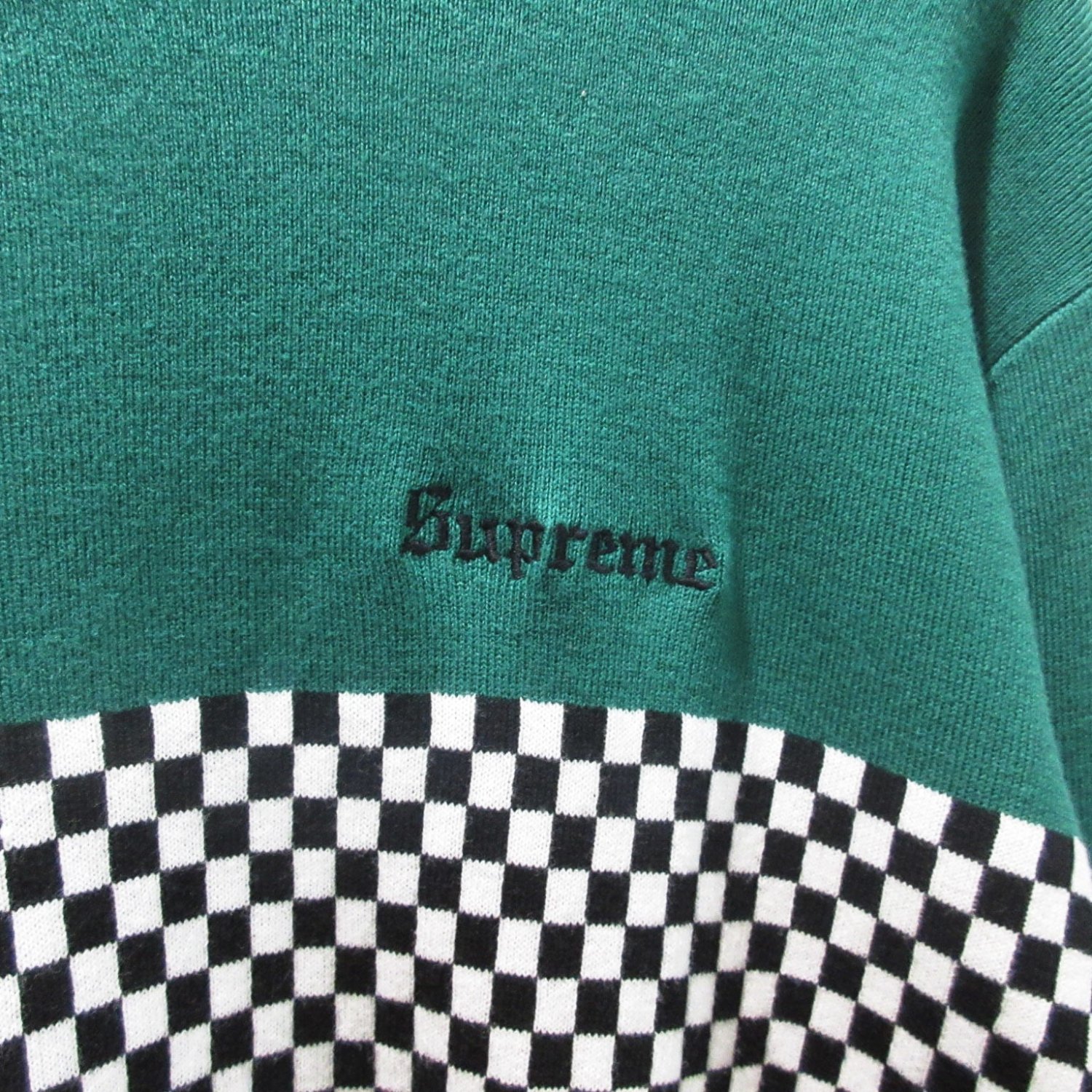 Supreme Checkered Panel Crewneck Sweaterメンズ