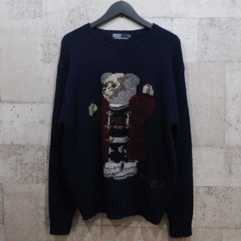 POLO by Ralph Lauren 90's VINTAGE POLO BEAR WOOL KNIT