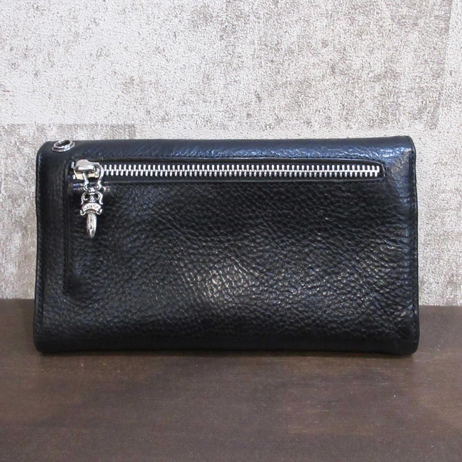 CHROME HEARTSジッププロクロスボールボタンレザーウォレット Chrome Hearts クロムハーツ 2ZIP クロスボールボタン レザー