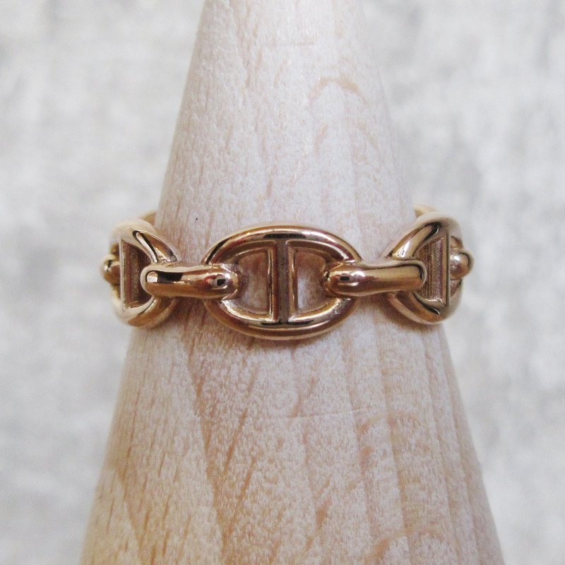 HERMES Chaine d'Ancre Enchainee Ring PM 51 K18PG ̥󥯥 󥷥  PM 11