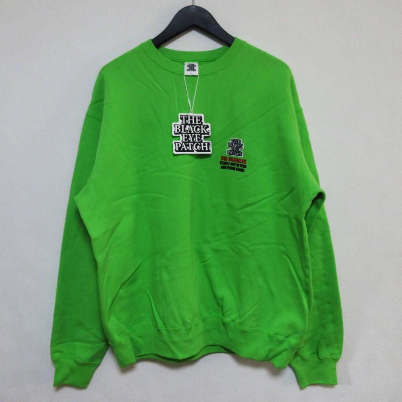 THE BLACK EYE PATCH BIG BUSINESS OG LABEL CREW SWEAT